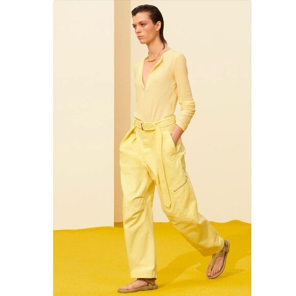 Zara SRPLS Balloon Utility Pants in Yellow 2024 Collection  S - Picture 2 of 12
